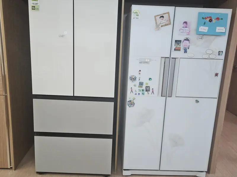 일산 냉장고장 칸막이제거 두 대 배치를 위한 리폼